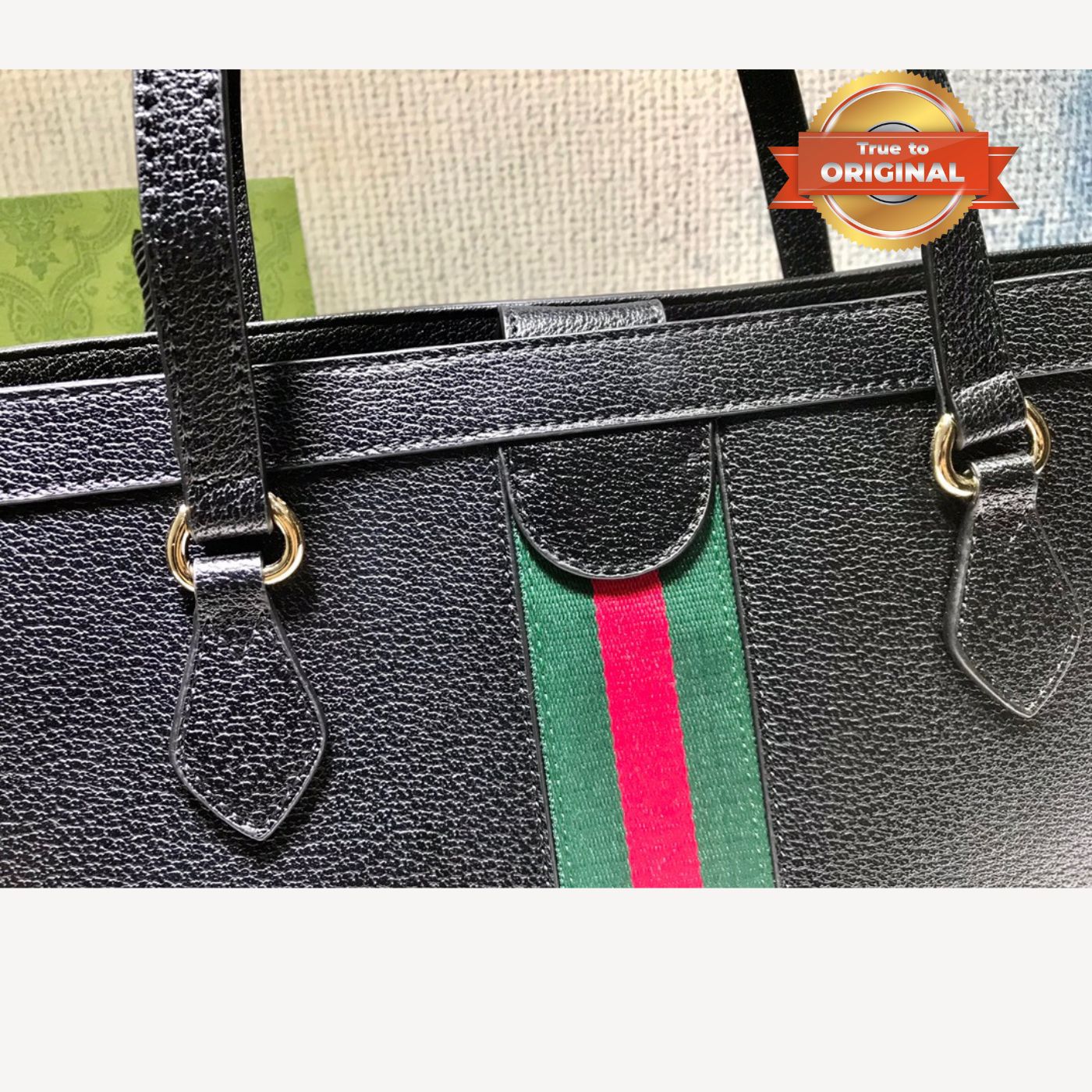[True-to-ORIGINAL] Gucci Ophidia Medium Tote Black For Women 15in/38cm